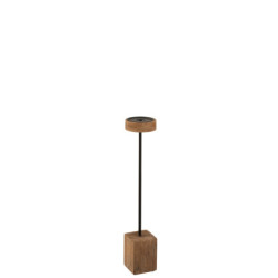 Dřevěný hnědý svícen  Mango M  - Ø  9*52 cm