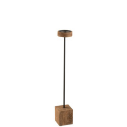 Dřevěný hnědý svícen  Mango XL  - Ø  10*70 cm
