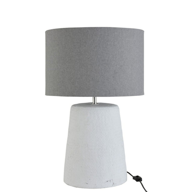 Stolní lampa v šedo-bílé kombinaci Abelle L - Ø 42*64 cm