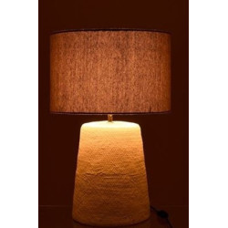 Stolní lampa v šedo-bílé kombinaci Abelle L - Ø 42*64 cm