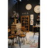Dřevěný kovový stolek Bistro - Ø 64,5 * 75,5cm
