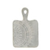 Šedé servírovací prkénko s malovaným ornamentem - 16*1,6*25 cm