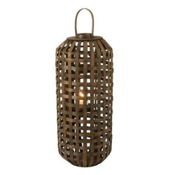 Tmavě hnědá dřevěná lucerna Toinette L -  Ø 41,5*95 cm