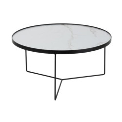 Konferenční stolek v marble designu Helaine - Ø 80*40 cm