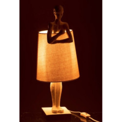 Bílá stolní lampa Figurines – Ø 23,5*58 cm
