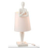 Bílá stolní lampa Figurines – Ø 23,5*58 cm