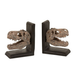 Set 2ks zarážky na knihy s hlavou dinosaura Dino - 28*9*17 cm