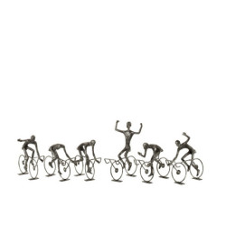 6 ks dekorativních sošek cyklistů závodníků S - 15*5,5*14 cm
