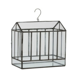 Černý závěsný domácí skleník - 34*20*40 cm