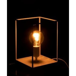Stolní lampa z bílého kovového rámu Tilde S - Ø 20,5*30,5 cm