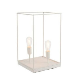 Lampa z bílého kovového rámu Tilde L - Ø 30,5*51 cm
