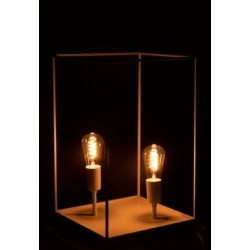 Lampa z bílého kovového rámu Tilde L - Ø 30,5*51 cm