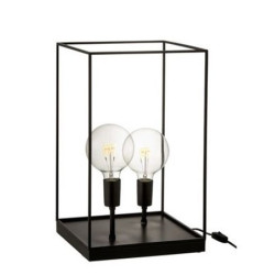 Lampa z černého kovového rámu Tilde L - Ø 30,5*50,5 cm