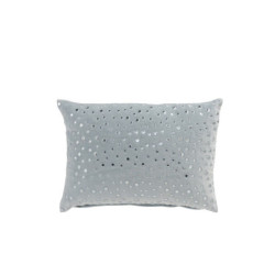 Světle modrý podélný polštář s designem kapek La Pluie - 52*32*4 cm