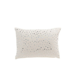 Bílý podélný polštář s designem kapek La Pluie - 30*50 cm