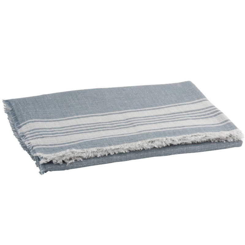 Modro - bílý bavlněný pléd  Stripes - 130*170 cm