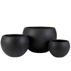 Set 3ks černých květináčů Clay - Ø 55*39 cm