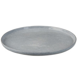 Světle šedý keramický jídelní talíř  Shiny blue XL - Ø 32cm