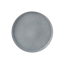 Světle šedý keramický jídelní talíř  Shiny blue XL - Ø 32cm