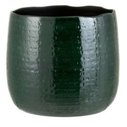 Tmavě zelený vzorovaný obal na květináč Seraphine XL - 35*35*30 cm