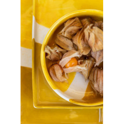Porcelánový obdélníkový talíř Wave v odstínech žluté - 26*17,5*2 cm