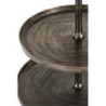 Stříbrný 5-patrový kovový etažér Antique grey - Ø 67*167cm