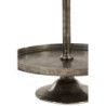 Stříbrný 3-patrový kovový etažér Antique grey - Ø 50*110cm
