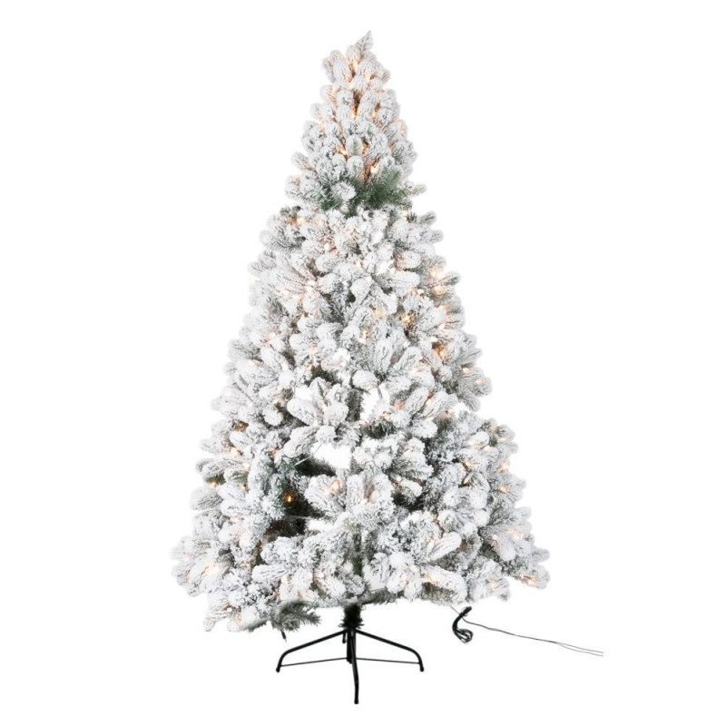 Zasněžený vánoční stromek s led světýlky Snowy - 130*130*210cm