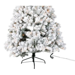 Zasněžený vánoční stromek s led světýlky Snowy - 130*130*210cm