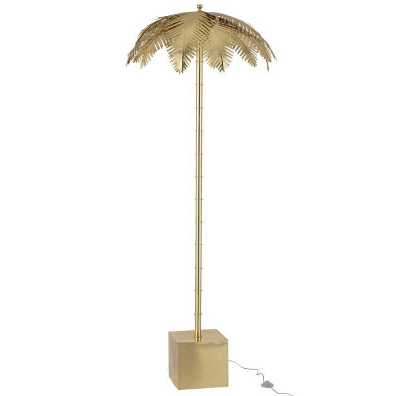 Zlatá kovová stojací palmová lampa Coconut - Ø 77*210 cm