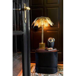Zlatá kovová stolní palmová lampa Coconut - Ø 45*72 cm