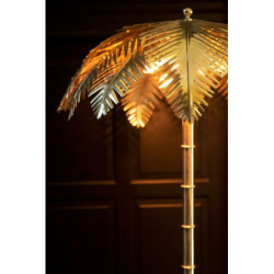Zlatá kovová stolní palmová lampa Coconut - Ø 45*72 cm