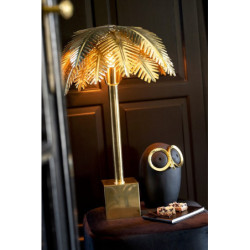 Zlatá kovová stolní palmová lampa Coconut - Ø 45*72 cm