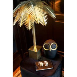 Zlatá kovová stolní palmová lampa Coconut - Ø 45*72 cm