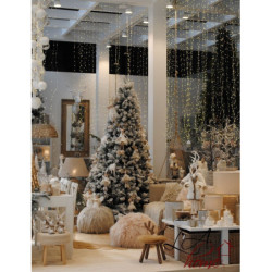 Zasněžený vánoční stromek s led světýlky Snowy - 130*130*210cm