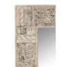 Bílé nástěnné zrcadlo z recyklovaného dřeva Adelais - 90*5*150 cm