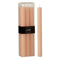 Box 6 broskvových  stolních svíček Peach -Ø  2 *24 cm/13h