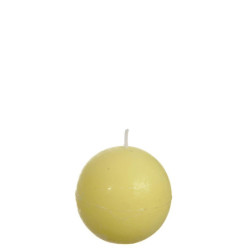 Kulatá žlutá svíčka S  Yellow - Ø 6,5*6,5 cm/16h
