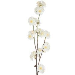 Dekorační umělá větvička s krémovými květy Kersenboom - 77,5 cm