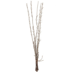 5ks dekorační dřevěné větvičky s glitry Champagne - 98cm