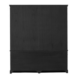 Černá dřevěná knihovna s policemi a žebříkem Jemmy - 200*41*232cm
