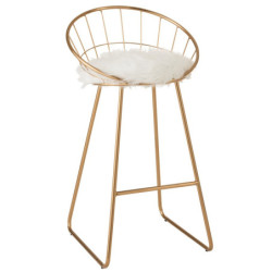Zlatá kovová barová stolička Charlotte gold  - 52*51*100cm