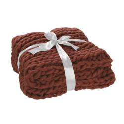 Pletený vínový pléd Tricot - 152*127 cm