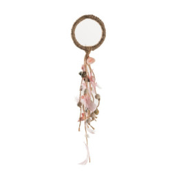 Přírodní závěsná dekorace s peříčky Feathers - 8*3*30cm