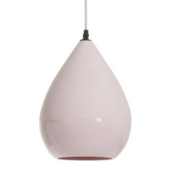 Růžová závěsná porcelánová lampa Drop - Ø 21*29,5 cm