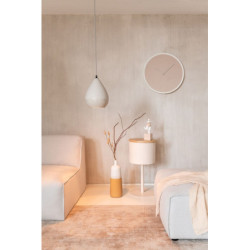 Růžová závěsná porcelánová lampa Drop - Ø 21*29,5 cm