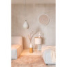 Růžová závěsná porcelánová lampa Drop - Ø 21*29,5 cm