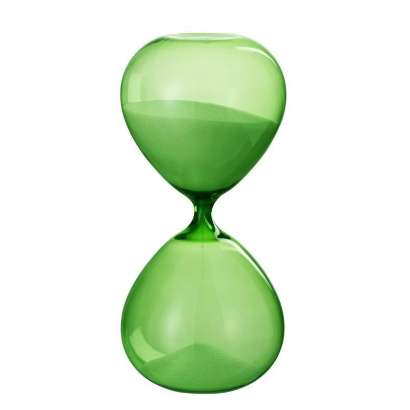 Zelené skleněné přesýpací hodiny Hourglass - Ø 14*30cm