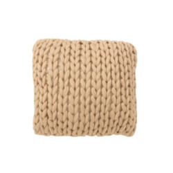 Pletený přírodní polštář Tricot crema - 40*40 cm