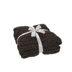 Pletený šedý pléd Tricot dark grey - 152*127 cm